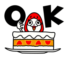 Cake white cat 2 sticker #13641077