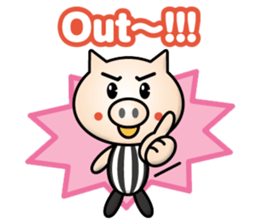young pig boy sticker #13641475