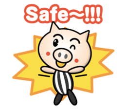 young pig boy sticker #13641476