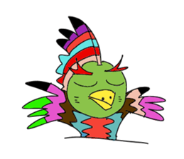 Colorful Chicken 3 sticker #13641850