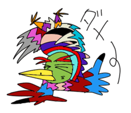 Colorful Chicken 3 sticker #13641852