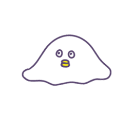 Fluffy soft ghost sticker #13642294