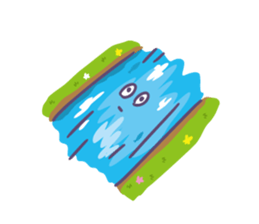 Fluffy soft ghost sticker #13642308