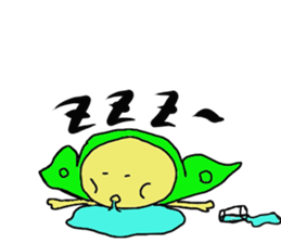 Edamame man one day 3 sticker #13642510