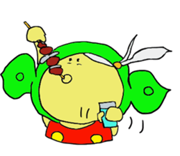 Edamame man one day 3 sticker #13642517