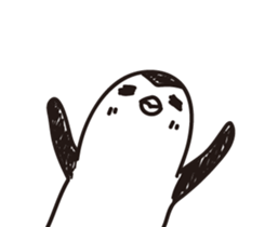 agitated penguins sticker #13642685