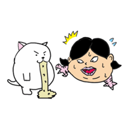 cat and okame sticker #13644023