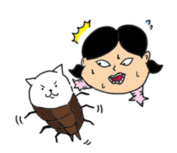 cat and okame sticker #13644025