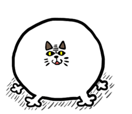 cat cute ball sticker #13644551