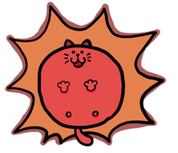 cat cute ball sticker #13644586