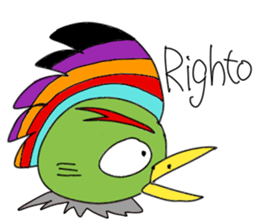 Colorful Chicken English 2 sticker #13645127