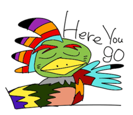 Colorful Chicken English 2 sticker #13645130