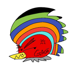 Colorful Chicken English 2 sticker #13645131