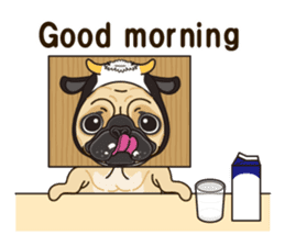 A sticker willingly. Pug 2 (English) sticker #13645398
