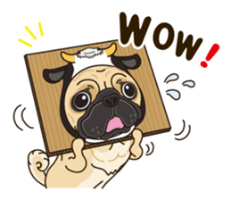 A sticker willingly. Pug 2 (English) sticker #13645401