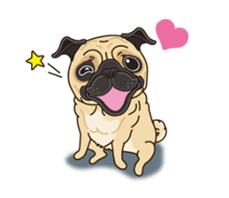 A sticker willingly. Pug 2 (English) sticker #13645410