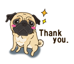 A sticker willingly. Pug 2 (English) sticker #13645411