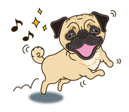 A sticker willingly. Pug 2 (English) sticker #13645412
