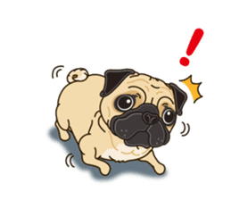 A sticker willingly. Pug 2 (English) sticker #13645414