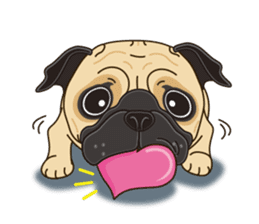 A sticker willingly. Pug 2 (English) sticker #13645419