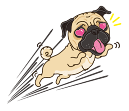 A sticker willingly. Pug 2 (English) sticker #13645425