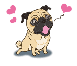 A sticker willingly. Pug 2 (English) sticker #13645427