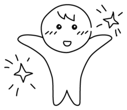 monochrome person sticker #13645486