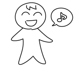 monochrome person sticker #13645488