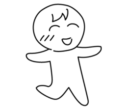 monochrome person sticker #13645490