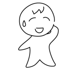 monochrome person sticker #13645495