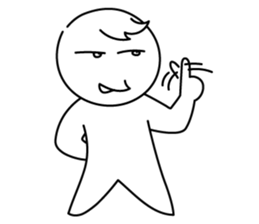 monochrome person sticker #13645506