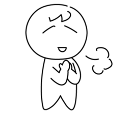 monochrome person sticker #13645509