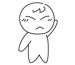 monochrome person sticker #13645525