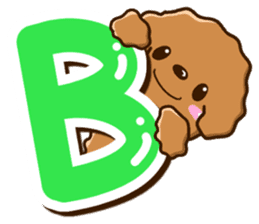 Toy Poodle Alphabet sticker #13645775