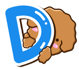 Toy Poodle Alphabet sticker #13645777