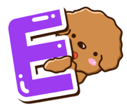 Toy Poodle Alphabet sticker #13645778