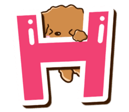 Toy Poodle Alphabet sticker #13645781