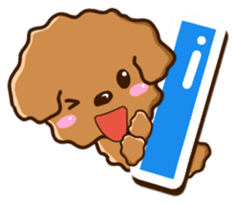 Toy Poodle Alphabet sticker #13645782
