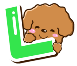 Toy Poodle Alphabet sticker #13645785
