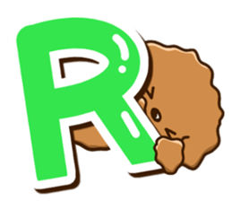 Toy Poodle Alphabet sticker #13645791