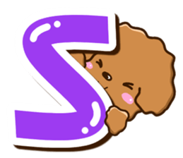 Toy Poodle Alphabet sticker #13645792