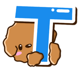 Toy Poodle Alphabet sticker #13645793