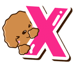 Toy Poodle Alphabet sticker #13645797