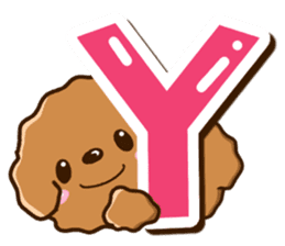 Toy Poodle Alphabet sticker #13645798