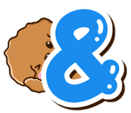 Toy Poodle Alphabet sticker #13645801