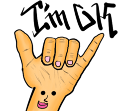 Japanese hand signs sticker #13646201