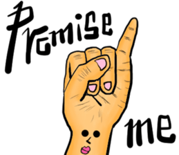 Japanese hand signs sticker #13646203