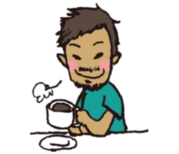 Hat and Beard sticker #13646336