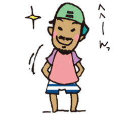 Hat and Beard sticker #13646341