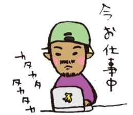 Hat and Beard sticker #13646345